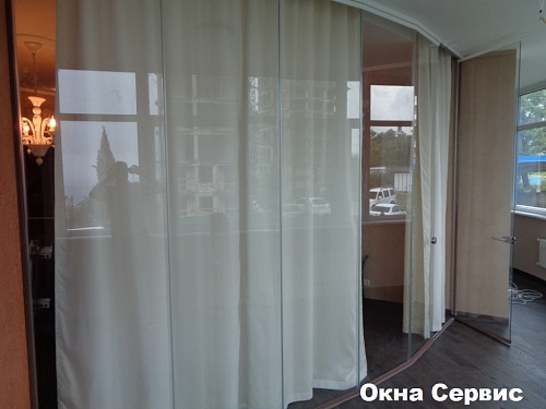 Стеклянные перегородки.  �4